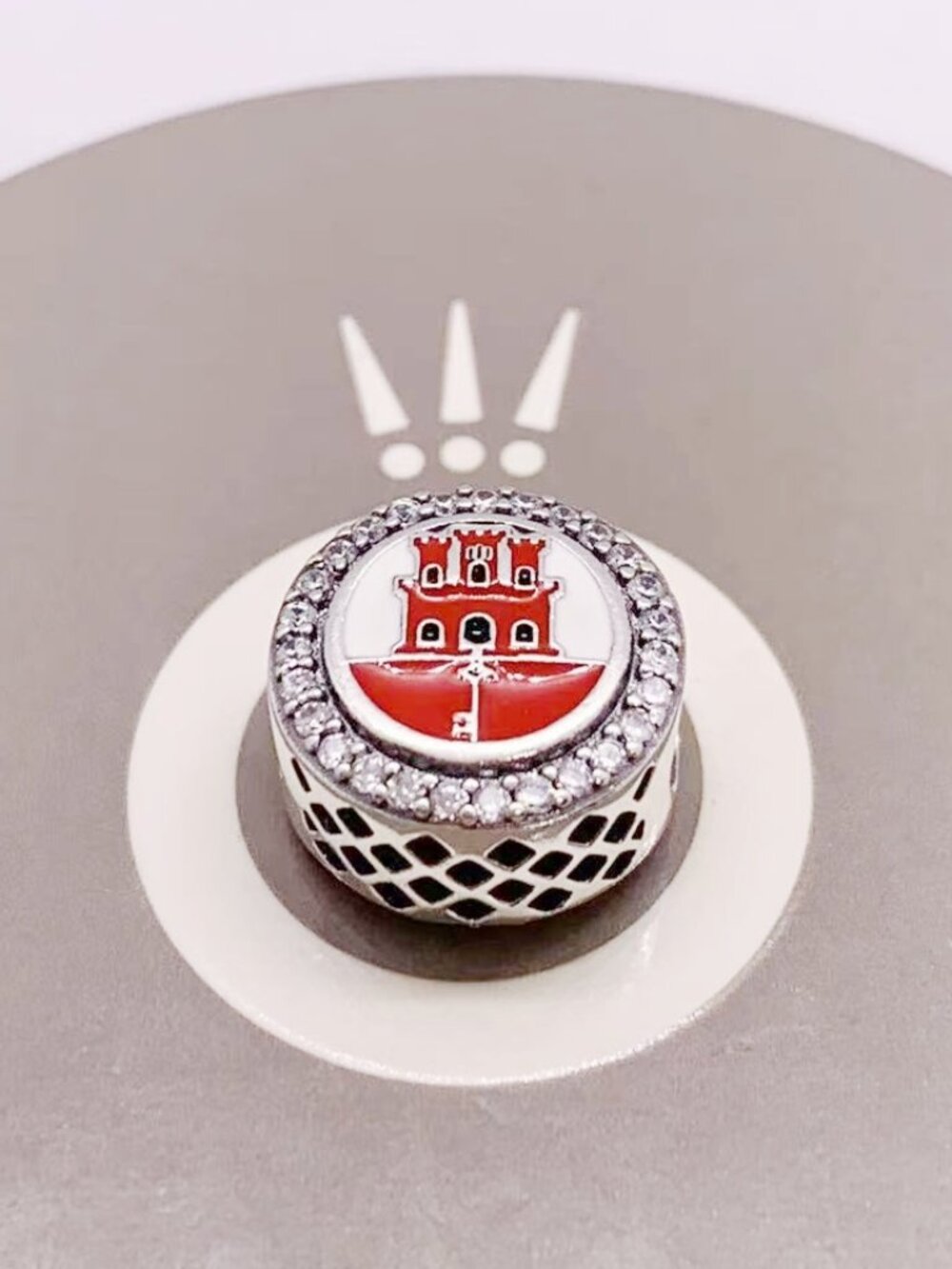 Pandora Gibraltar Flag Bead Charm